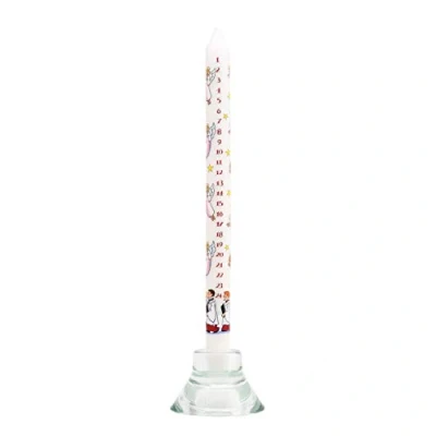 Image of Alison Gardiner Heavenly Angel Remembrance Christmas Red Choir Wax Festive Advent Dinner Candle 12 Hours Burn Time Tall 29.5 cm