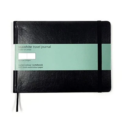 Image of Watercolour Travel Journal A4 Landscape 200 GSM 60 Pages Acid Free NOT (Medium Grain)
