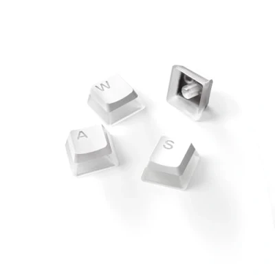 Image of SteelSeries PrismCaps Double Shot Pudding style Keycaps Durable PBT Thermoplastic Compatible with Most Mechanical Keyboards MX Stems White (US Layout)