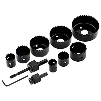 Image of Rolson 58129 12 pc Holesaw Kit, Black