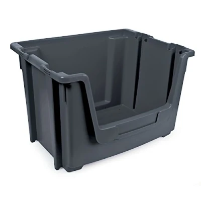 Image of Tayg Stackable Open Fronted Storage Pick Bin 50 Litre Red