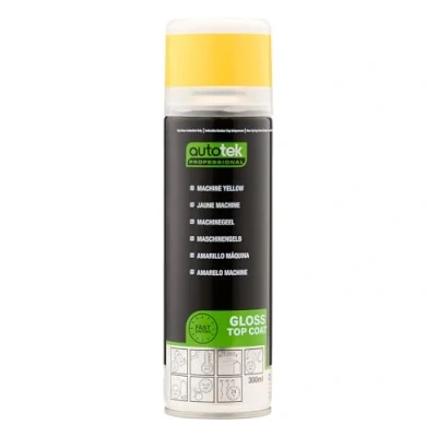 Image of Autotek Professional Machine Yellow Spray Paint, Aerosol Spray, 300 ml