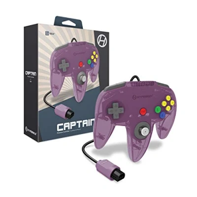 Image of Hyperkin &quot;Captain&quot; Premium Controller for N64 (Amethyst Purple) Nintendo 64