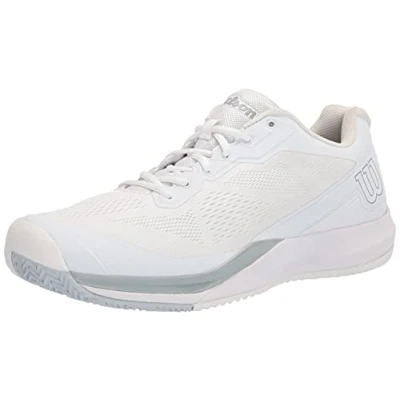 Image of Wilson Men&#039;s Tennis Shoes, RUSH PRO 3.5, White/White/Light Blue, Size: 7.5, For All Surfaces, Player Types, WRS327130E075