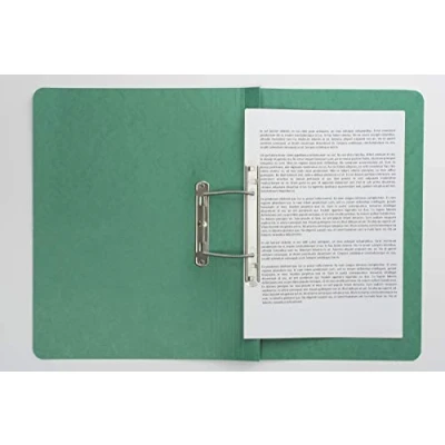 Image of Exacompta Ref 3003Z Europa Spiral File, 350 x 250mm, 300 Micron Hardwearing Mottled Pressboard, Holds 150 Sheets of A4 Paper, Spring Mechanism Green, Pack 25