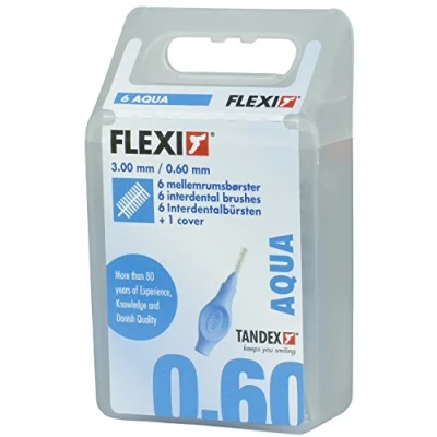 Image of Tandex Flexi Interdental Brushes 6 pcs., Blue, 0.60 mm, Value Pack of 3 (3 x pieces)