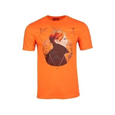 Image of David Bowie Low Album Cover Style Official T Shirt Weathered Effect (as8, Alpha, l, Regular, Orange)
