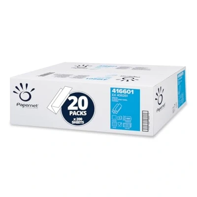 Image of Papernet Z Fold Paper Towel 416601, 4,000 Disposable Towels, 2 Ply, Open Dimensions 24x20.3cm