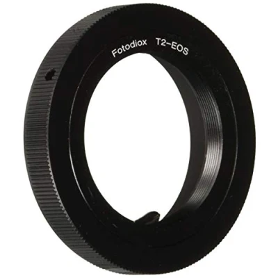 Image of Fotodiox Lens Mount Adapter Compatible with T (T/T 2) Screw SLR to Canon EOS (EF, EF S) D/SLR Camera Body Gen10 Focus Confirmation Chip