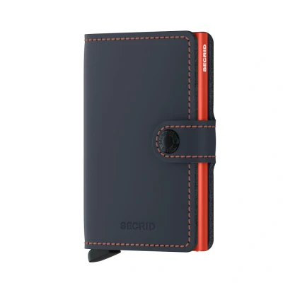 Image of Secrid Unisex&#039;s Mm Night Blue &amp; Orange Cardprotector, 65x102x21cm