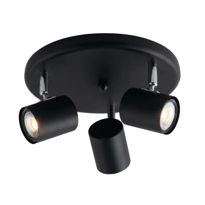 Image of Zero Ceiling Triple Spotlight, Black, GU10