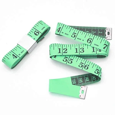 Image of WINTAPE Double Sided Tape Measure, Suitable For Body Measuring, Sewing/Tailors Tape, inches &amp; CM&#039;s, 150cm / 60 (Green)