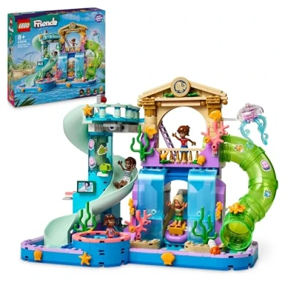 Image of LEGO Friends Heartlake City Water Park Playset, Building Toy for 8 Plus Year Old Girls, Boys &amp; Kids, Educational Set Pretend Play, with 3 Mini Dolls and a Micro Doll, Imaginative Gift Idea 42630