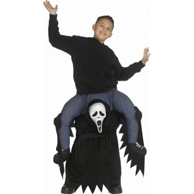Image of Carry Me Ghost Face Fancy Dress Costume Child Size (7 10 Years)