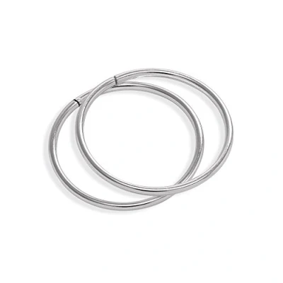 Image of Sterling Silver Lightweight Sleeper 14mm Hoop Earrings