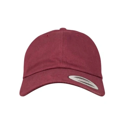 Image of Flexfit Peached Cotton Twill DAD Cap, Size: One Size, Maroon