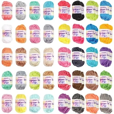 Image of JubileeYarn Amigurumi Select Yarn Bonbons Baby Weight Acrylic 10g/Skein 2 Light Packs/1 Dark Pack 60 Skeins