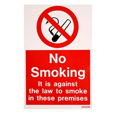 Image of Warning Signs NO SMOKING RIGIDPLASTIC