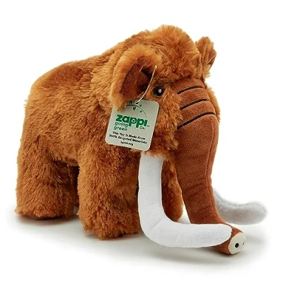 Image of Zappi Co Ultra Soft Mammoth Plush Toy (23 cm Length) 100% Recycled, Eco Friendly, Newborn Gift, Realistic Lifelike