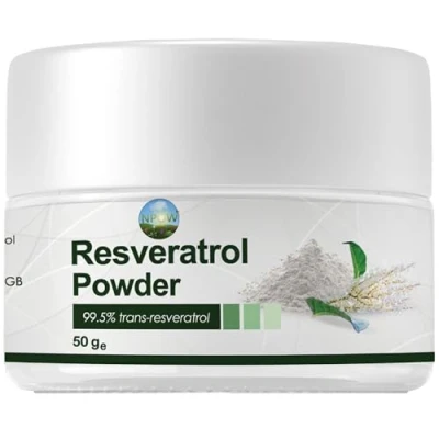 Image of NPOW Resveratrol Powder, Trans High Strength Supplements, Pure Supplements 99.5% Resveratrol, 50g