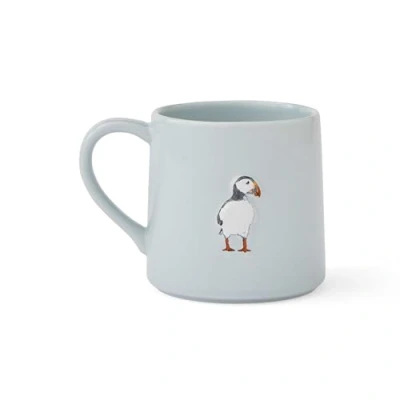 Image of Cooksmart British Designed Embossed Coffee Mug Ceramic Mugs for Home or Work Large Hot Drinks Tea and Cups Coastal Birds