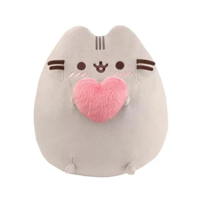 Image of AURORA, 61572 Pusheen with Heart Soft Toy, Grey, 9In