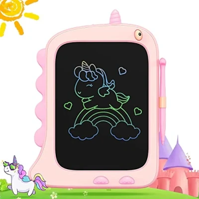 Image of ORSEN LCD Writing Board Toy from 3 4 5 6 7 8 Years Girls Boys 8.5 Inch Colourful Screen Painting Tray Birthday Christmas Gifts for Unicorn (Pink)