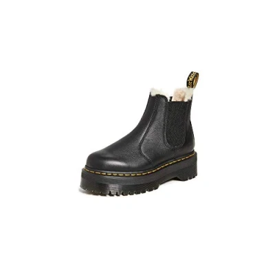 Image of Dr. Martens 2976 QUAD Platform ankle boots, Size: 4, Black/natural Leather