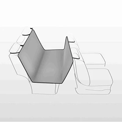 Image of Trixie 1313 Protective Car Blanket, 1.45 x 1.60 m, Light Grey/ Black