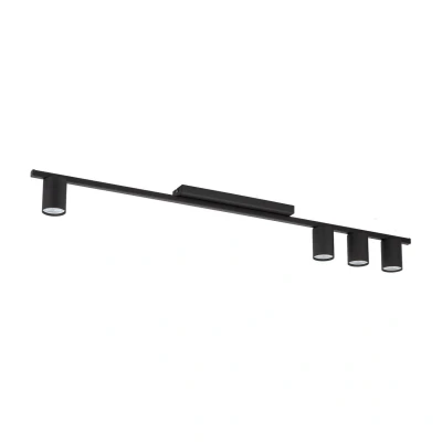 Image of Logan Ceiling Spotlight Bar Black 4xGU10
