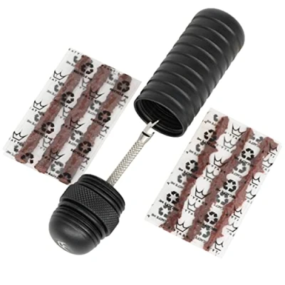 Image of Peaty&#039;s Tubeless Bike Tyre Puncture Repair Plugger Kit For MTB, Road &amp; XC Bicycle Tyres Unique Single Sided Fork, Rapid To Fix Punctures Fast 3x 3mm 1.5mm Plugs Black
