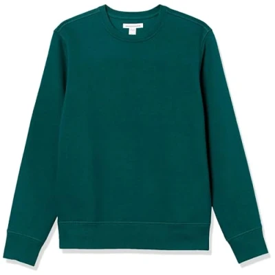 Image of Amazon Essentials Men&#039;s Fleece Crew Neck Sweatshirt (Available in Big &amp; Tall), Forest Green, XL