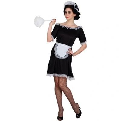 Image of Adult Womens Classic French Maid Fancy Dress Costume Medium (UK 14 16)