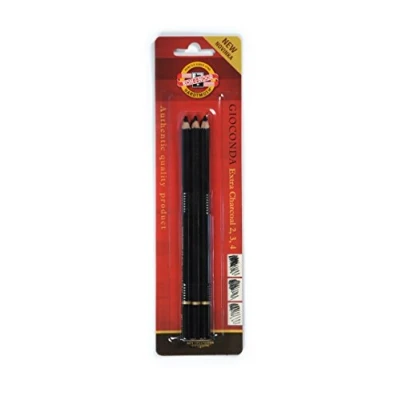 Image of KOH I NOOR 8811 Pencil Black Charcoal (Pack of 3)