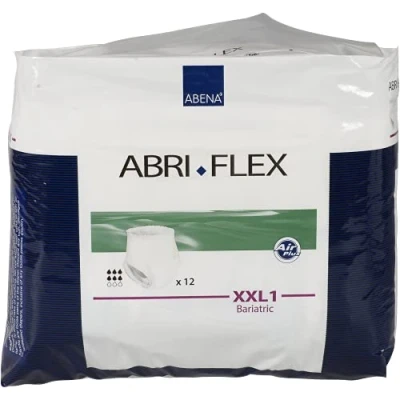Image of Abena Abri Flex Incontinence Pants, Large Capacity Pants For Men &amp; Women, Breathable Comfortable With Fast Absorption, Discreet Pads XXL1, 60 80&quot; Waist, 1450ml, 12PK