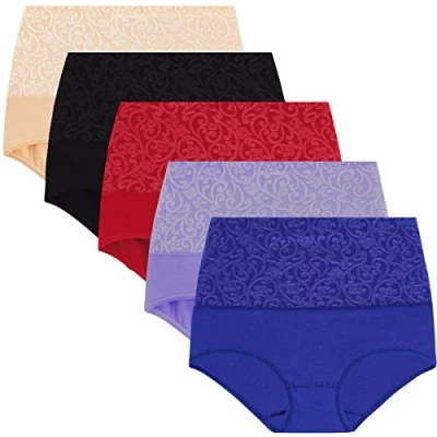 Image of YaShaer Ladies Underwear Cotton Full Briefs High Waist Knickers Panties for Women Tummy Control C Section Recovery