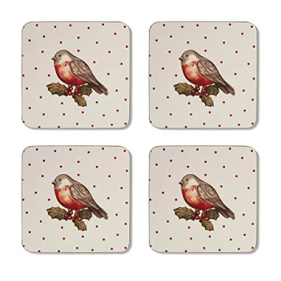 Image of Cooksmart Red Robin Set of 4 Coasters