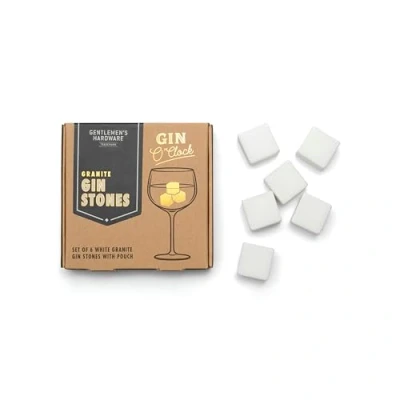 Image of Gentlemen&#039;s Hardware Cube Shaped Gin Stones, Granite, White, Set of 6