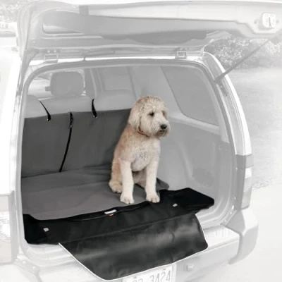 Image of Kurgo Cargo Cape, Dog Car and SUV Boot Liner, Waterproof &amp; Stain Resistant, Includes Bumper Guard, Charcoal Grey