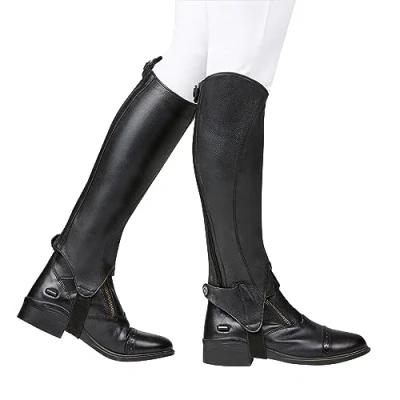 Image of Dublin Womens Opulent Half Chaps Black Easy Stretch