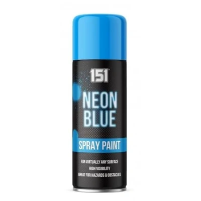 Image of AlezyB 6 x Blue Neon Spray Paint 400ml 151 Fluorescent Bright Aerosol Extra Graffiti (Banksey) Assorted Colour
