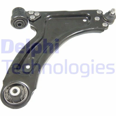 Image of 0352042, 0352063, 13140038, 13140040, 24428978 Suspension Arm DELPHI TC1005 with ball joint Right, Lower Trailing Sheet Steel VAUXHALL: Corsa Mk2