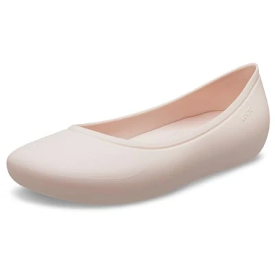Image of Crocs Women&#039;s Brooklyn Flat Ballet, Quartz, 4 UK