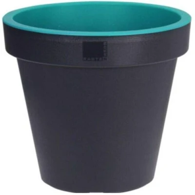 Image of Rammento Bright Blue 35cm Plant Pot Medium Coloured Planter for Indoor &amp; Outdoor Use, Durable Polypropylene, Lightweight, Ideal Flowers, Herbs or Vegetables