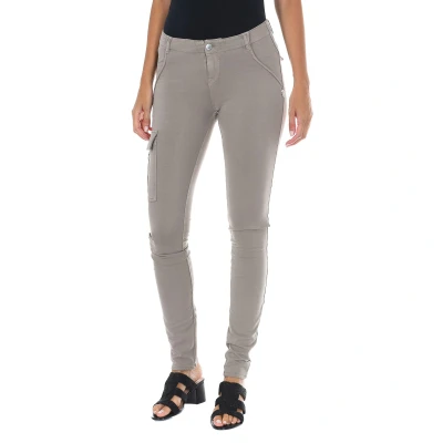 Image of Met Womens Trousers H K Chino Brown Cotton Size 26 (Waist)