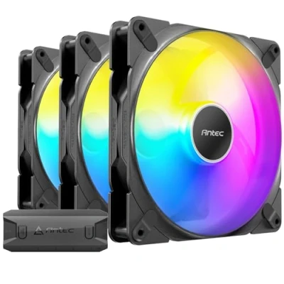 Image of Antec Tranquil 140 ARGB, 140mm x 25mm Case Fans, ARGB PWM 1500RPM, 89.72CFM, 1.82mmH₂O, 4 Pin &amp; 3 LED Connector, 120mm Fan, Series Packs