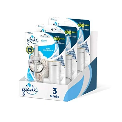 Image of Glade Electric Air Freshener with Essential Oils Diffuser + Replacement Pack the 3 Frescor de Ropa