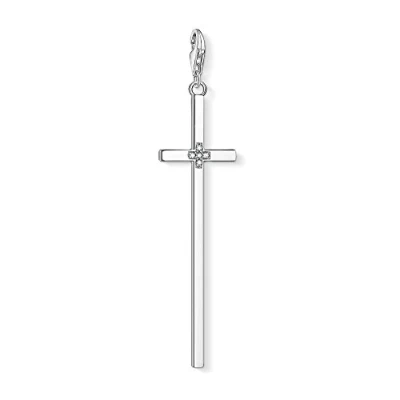 Image of Thomas Sabo Women Charm Pendant Long Cross 925 Sterling Silver Y0027 051 14