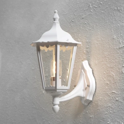 Image of Firenze Outdoor Classic Large Lantern Up Light Matt White, IP43