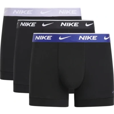 Image of Nike Trunk 3PK Underwear, Blk Hydrangeas/Deep Night/Black, M Men
